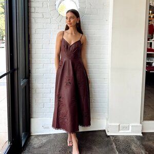 Karina Grimaldi Gloria Leather Midi